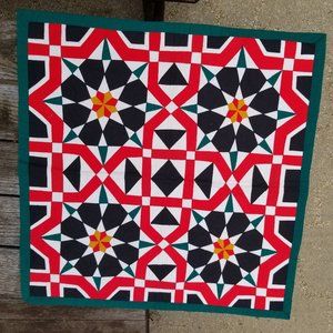 Bright and bold Amish-style Quilt 30" x 30"